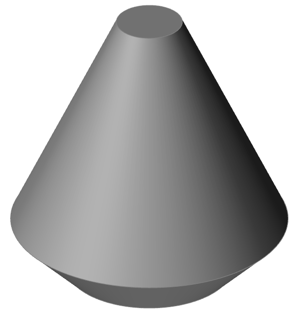 A cone shaped object with a white backgroundDescription automatically generated with low confidence