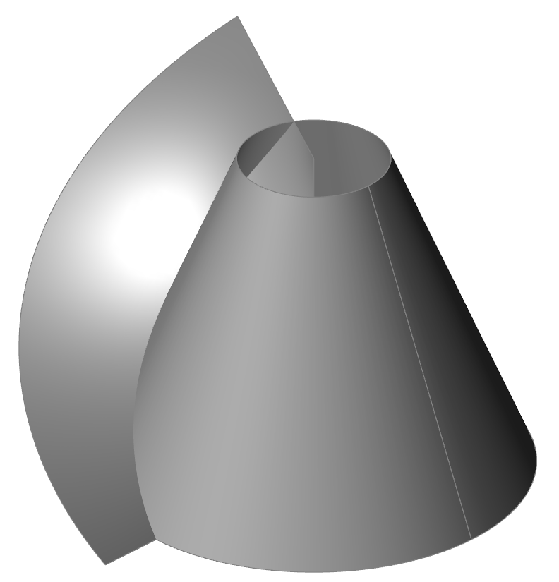 A grey cone shaped objectDescription automatically generated with low confidence